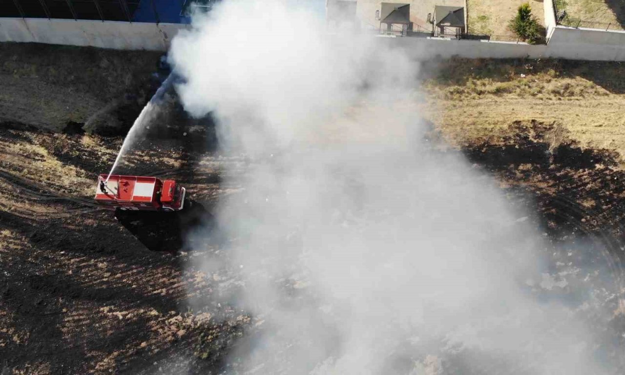 Kırıkkale’de anız yangını