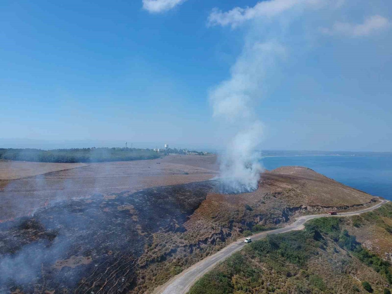 Sinop’ta makilik alanda yangın
