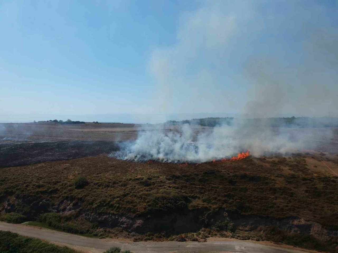Sinop’ta makilik alanda yangın