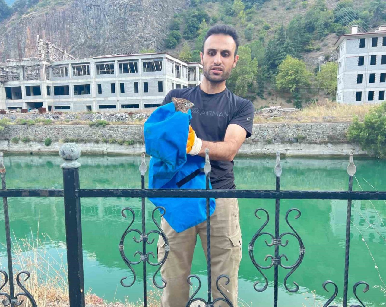 Artvin’de yaralı atmaca tedavisi için Milli Parklar yetkililerine teslim edildi