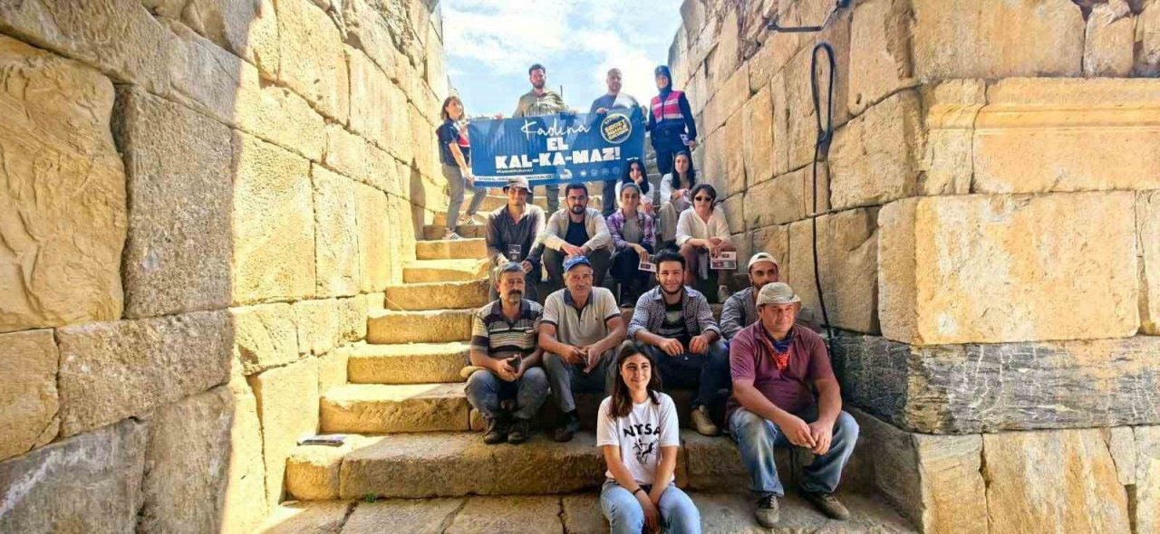 Antik kentte, orman yangınlarına dikkat çekildi