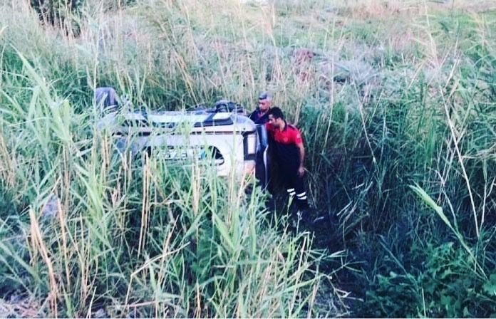 Mardin’de kontrolden çıkan otomobil takla attı: 5 yaralı