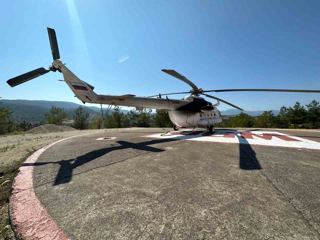 Karabük’te orman yangınlarına önlem olarak helikopter konuşlandı