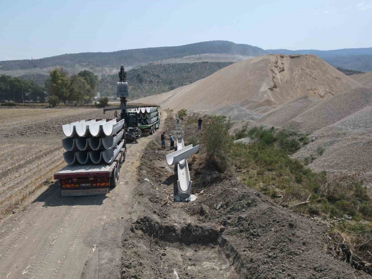 Yenipazar Dalama Sulaması yenileme çalışmaları sürüyor