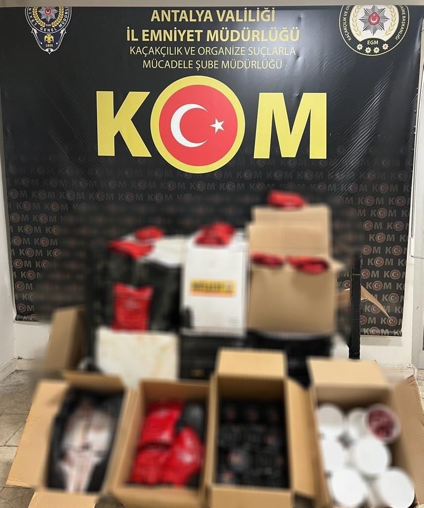 Antalya sahte alkol ve kaçak sigara operasyonu