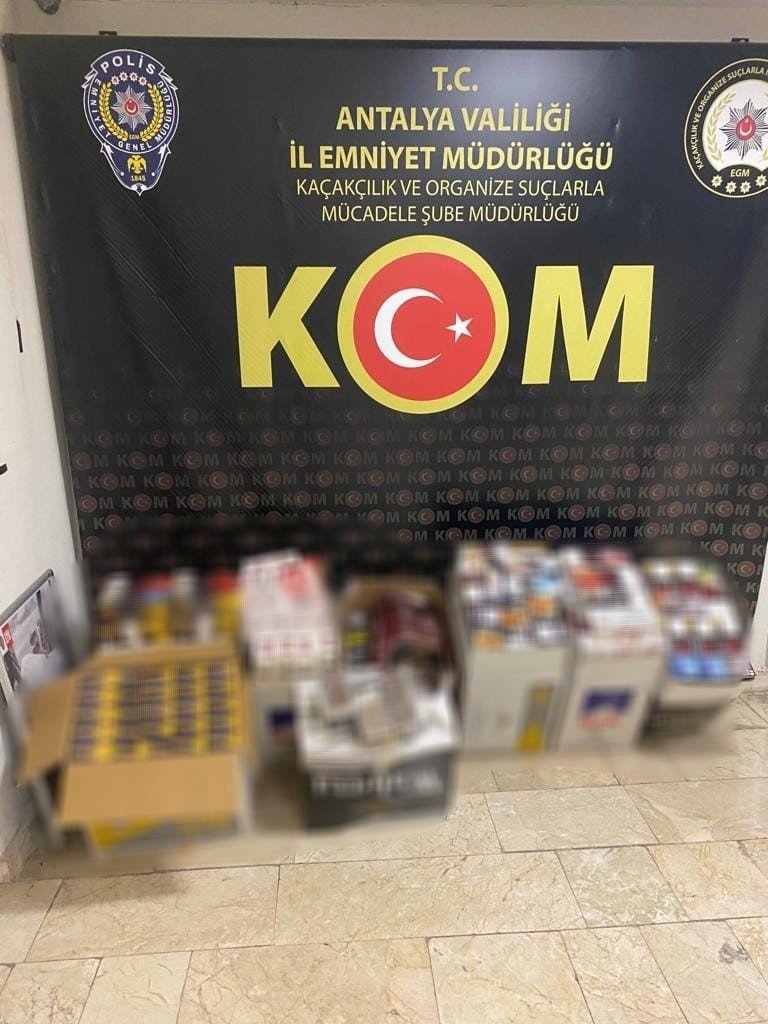 Antalya sahte alkol ve kaçak sigara operasyonu