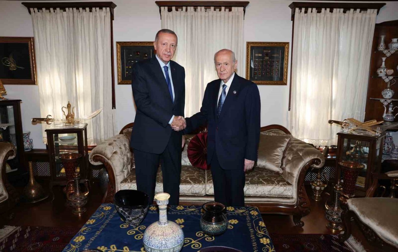 Cumhurbaşkanı Erdoğan, MHP Genel Başkanı Bahçeli ile görüştü