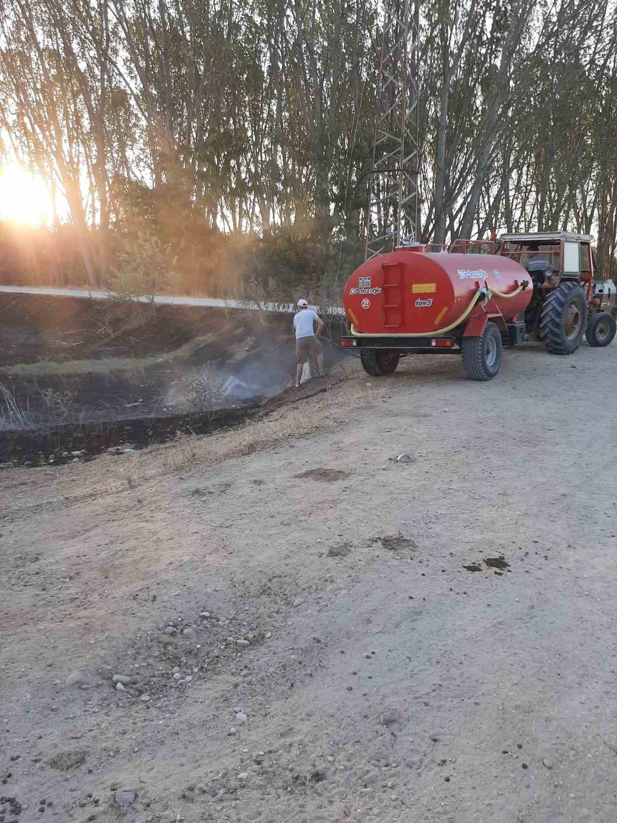 Edirne’de arazi yangını