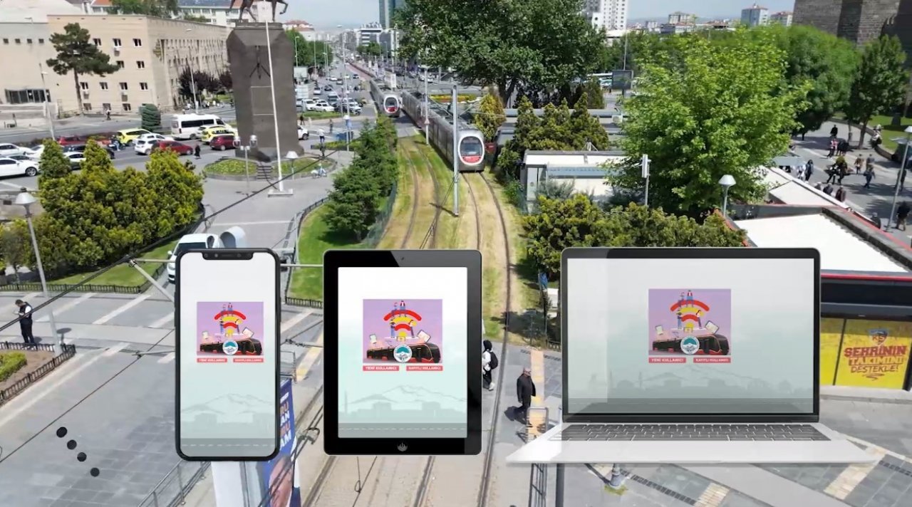 Kayseri’de tramvaylarda ücretsiz internet dönemi
