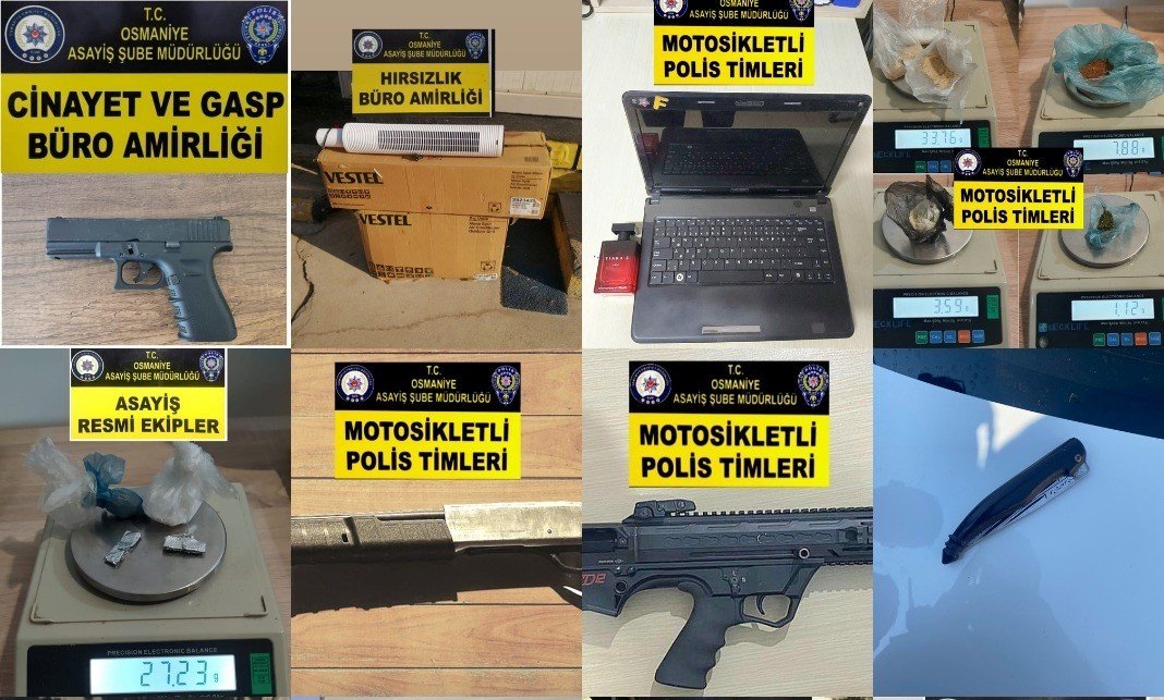 Osmaniye’de asayiş uygulamaları: 14 tutuklama