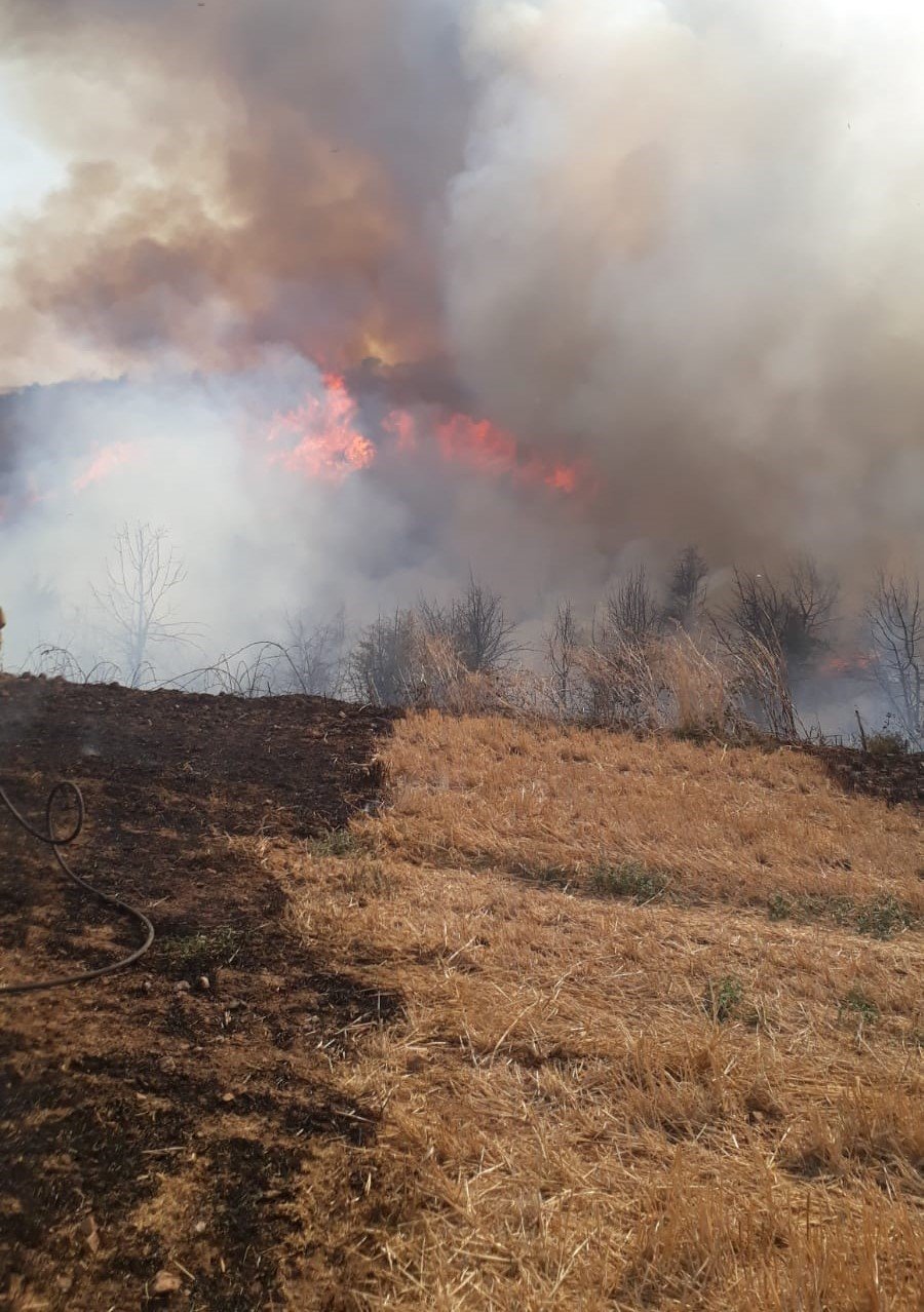 Bandırma’da arazi yangını 4 saatte söndürüldü