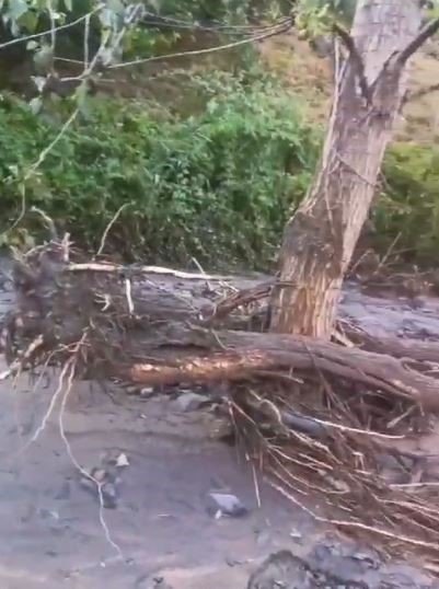 Elazığ’da sağanak yağış köy yollarını tahrip etti