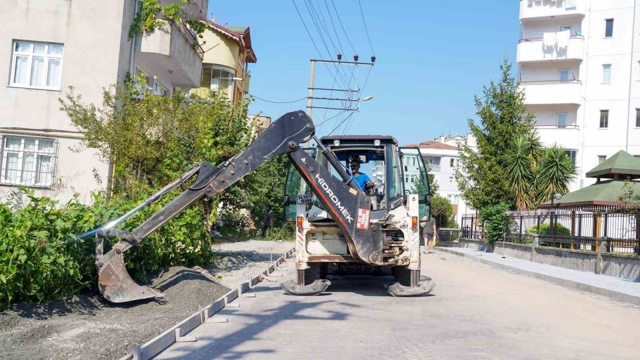 Fatsa’da 53 bin metrekare baskı beton kaldırım çalışması