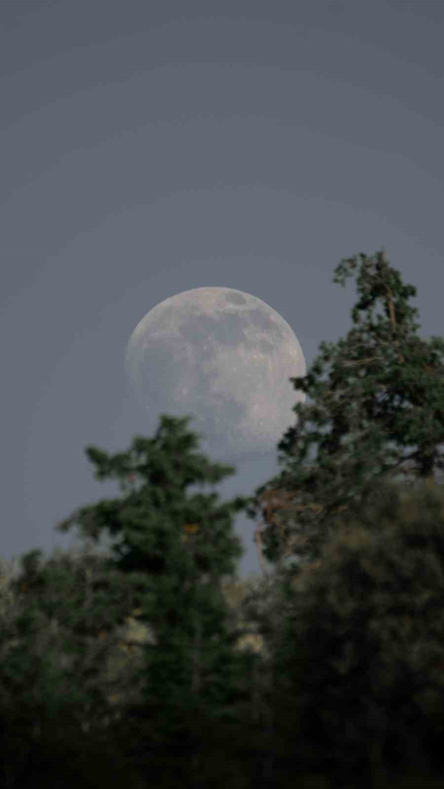 Süper mavi ay Burdur’da kartpostallık görüntüler oluşturdu
