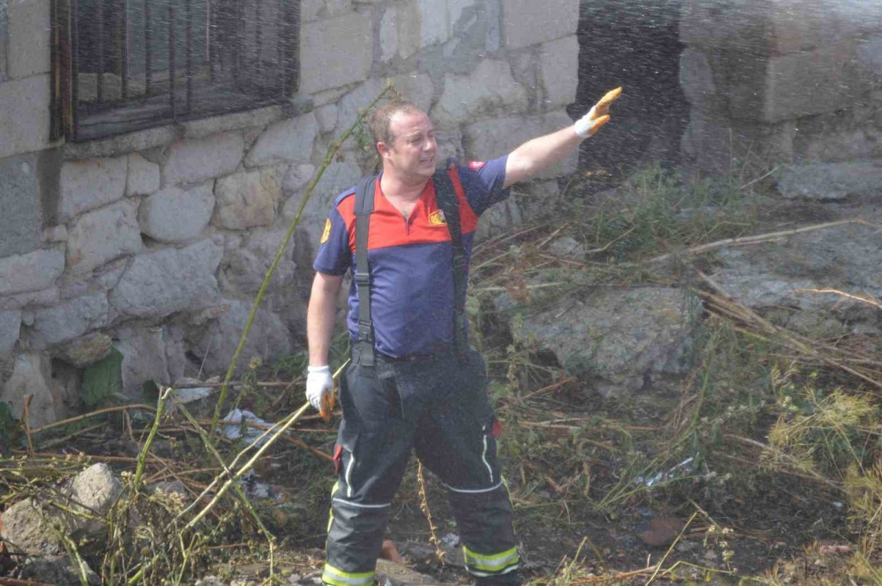 Tavşanlı’daki baraka yangınında tavuklar telef oldu