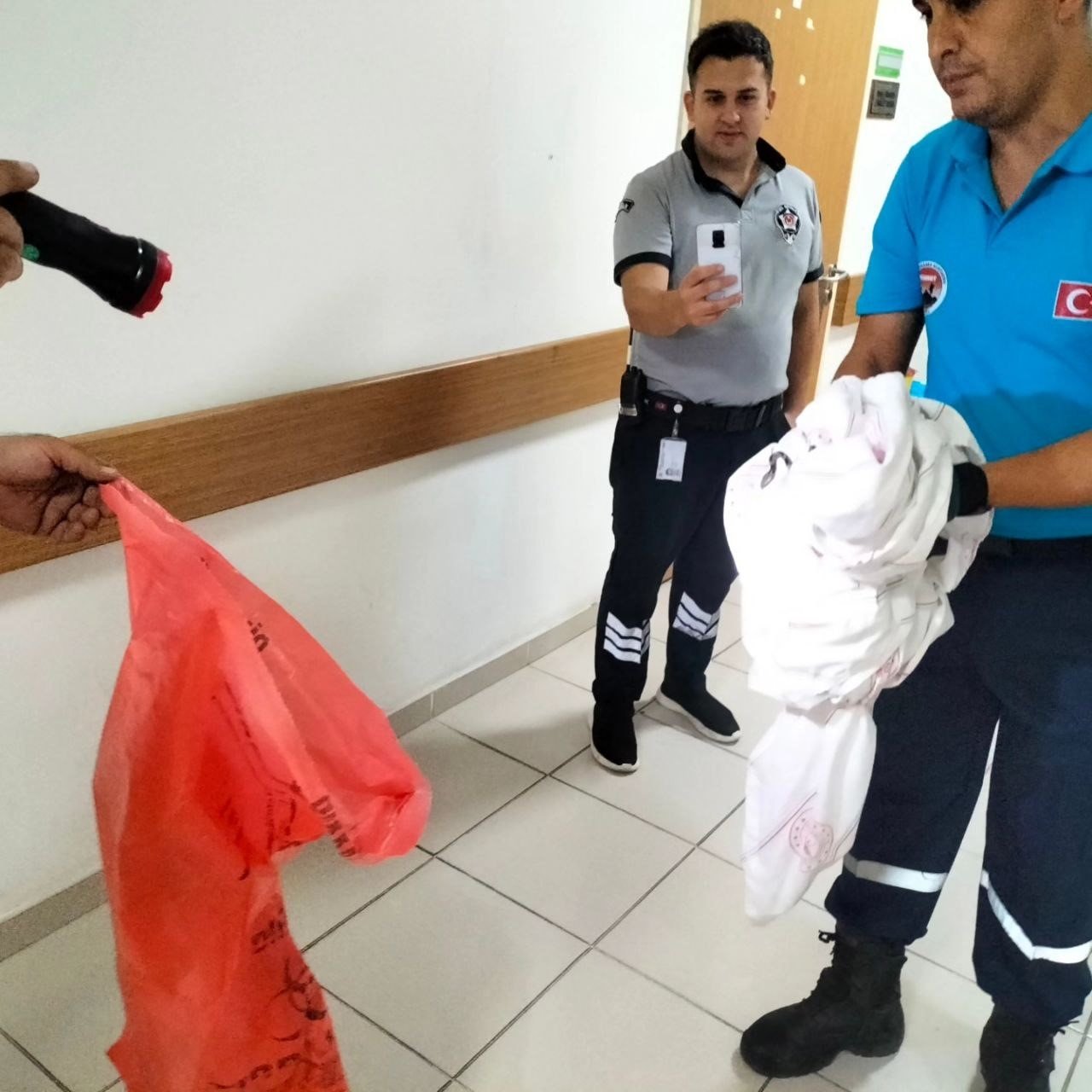 Hastaneye giren yılana operasyon