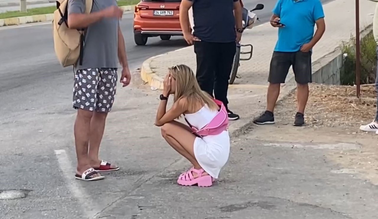 Spor arabası sulama kanalına düşen Ukraynalı kadın şoka girdi