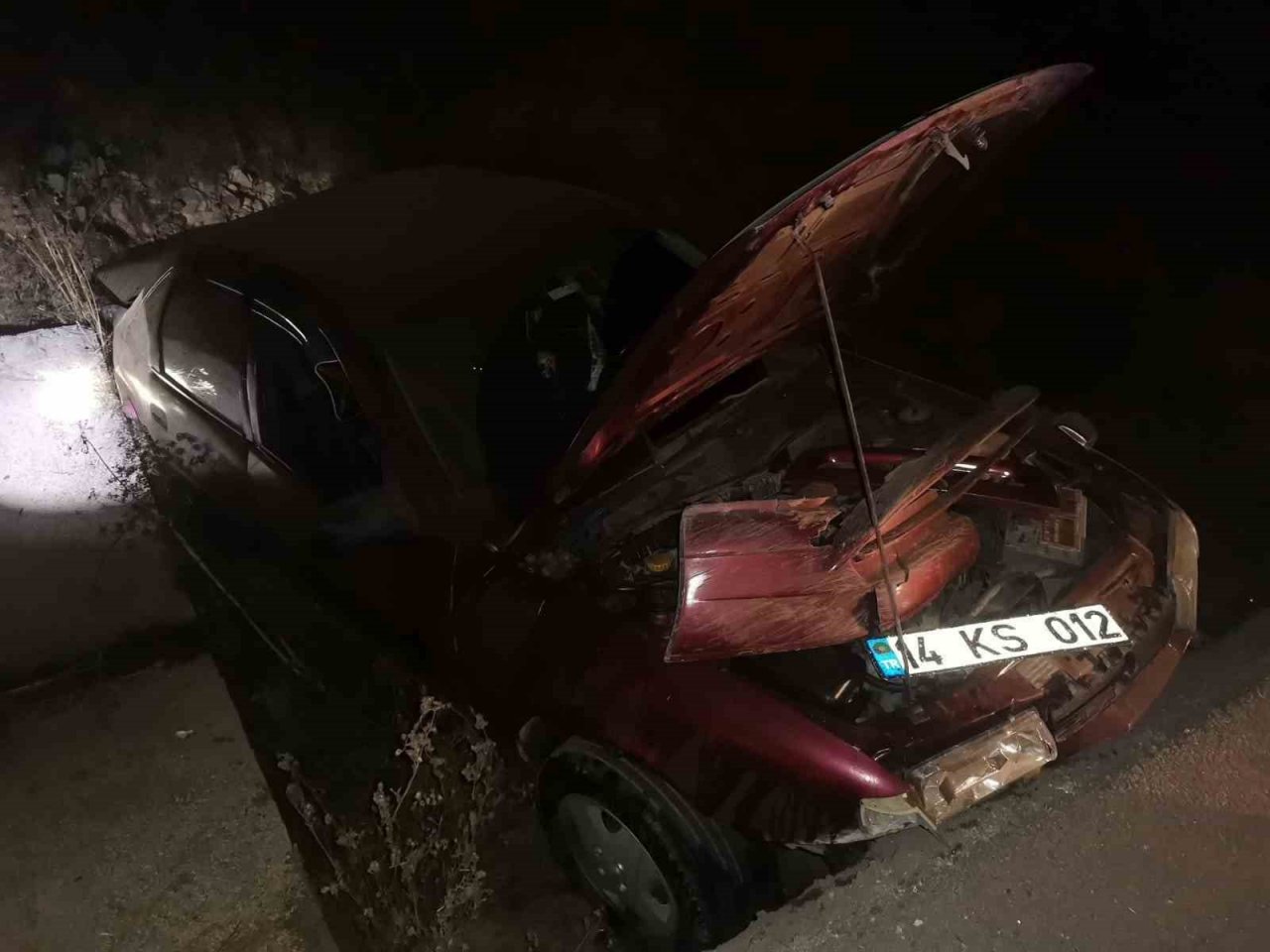 Boş araziye uçtu: 1 yaralı