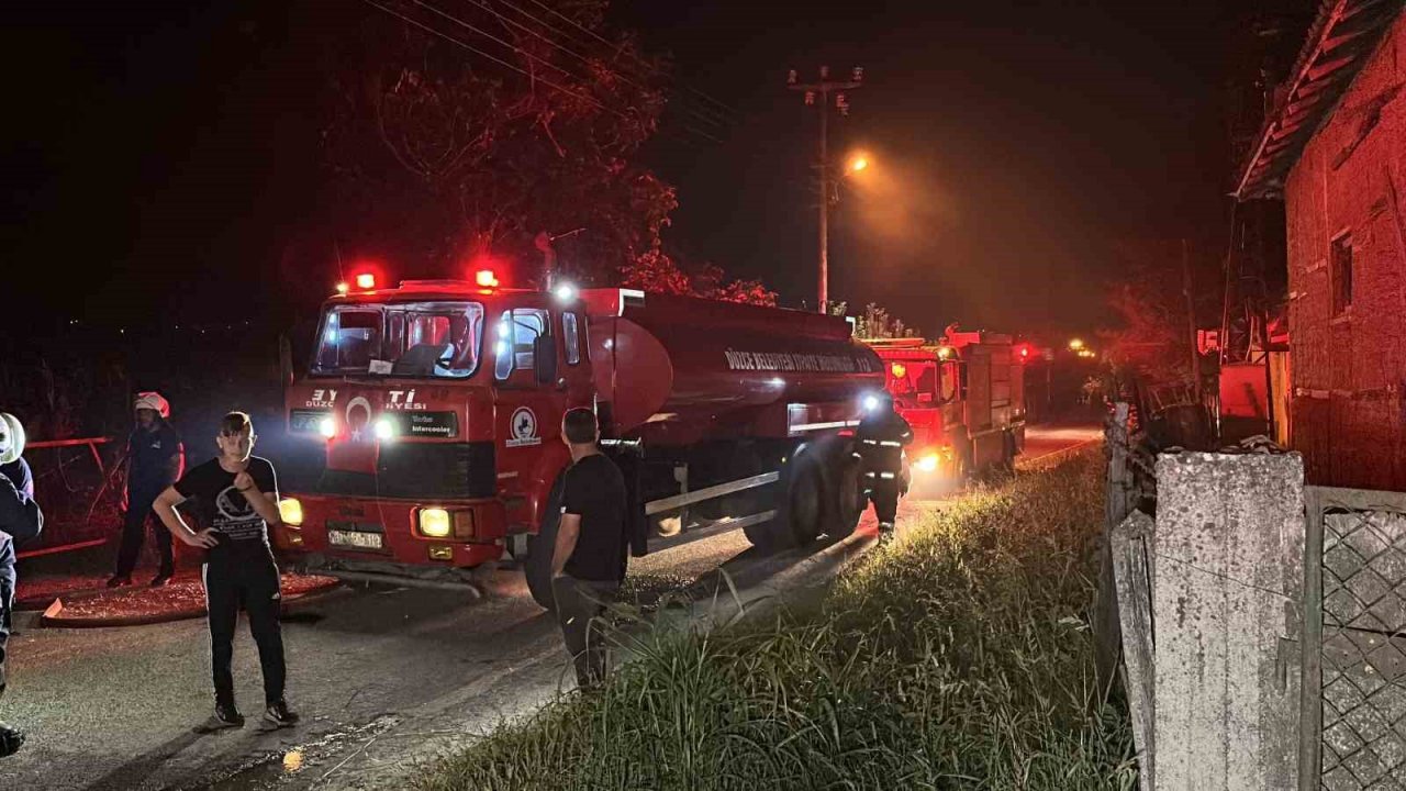 Kereste fabrikasında korkutan yangın