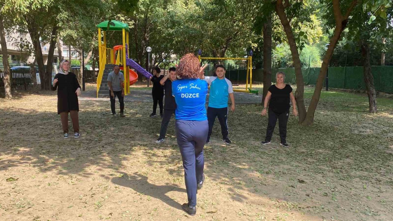 Özel çocuklar, sabah sporu ile iş başı yaptı