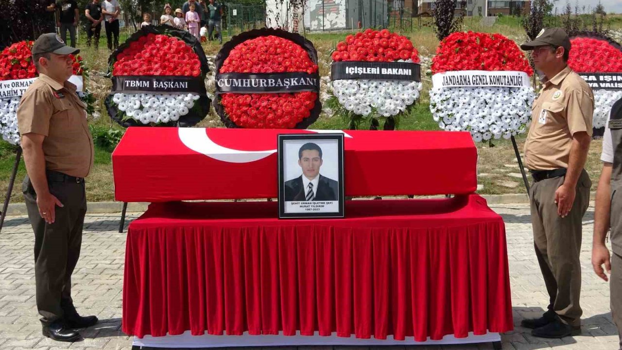 Şehit olan ormancı için tören düzenlendi