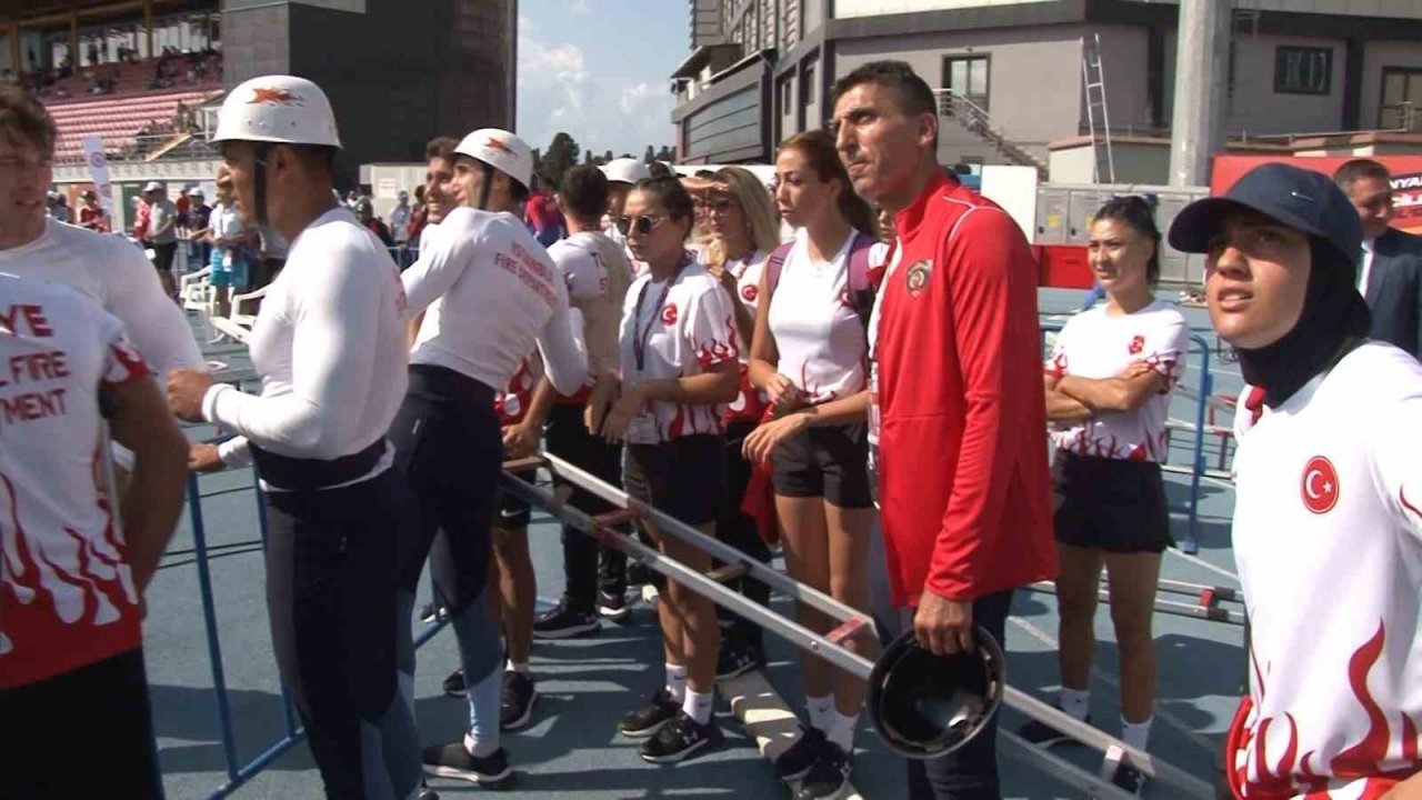 Dünya itfaiyecileri yangına değil, madalyaya koştu