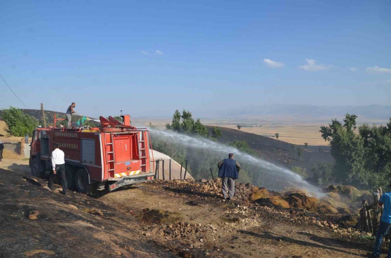 Muş’ta elektrik tellerinin genleşmesi sonucu çıkan yangında 1 kişi yaralandı