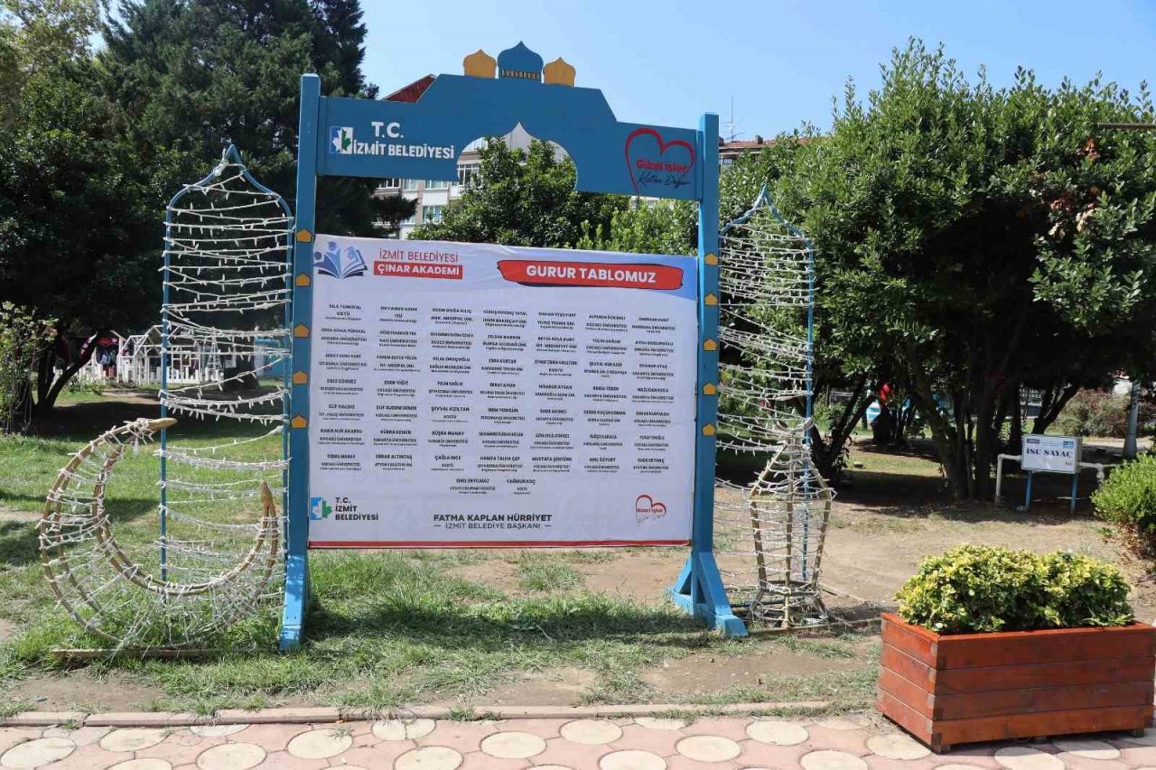 İzmit’in reklam panoları Çınar Akademi’nin gurur tablosuyla süslendi