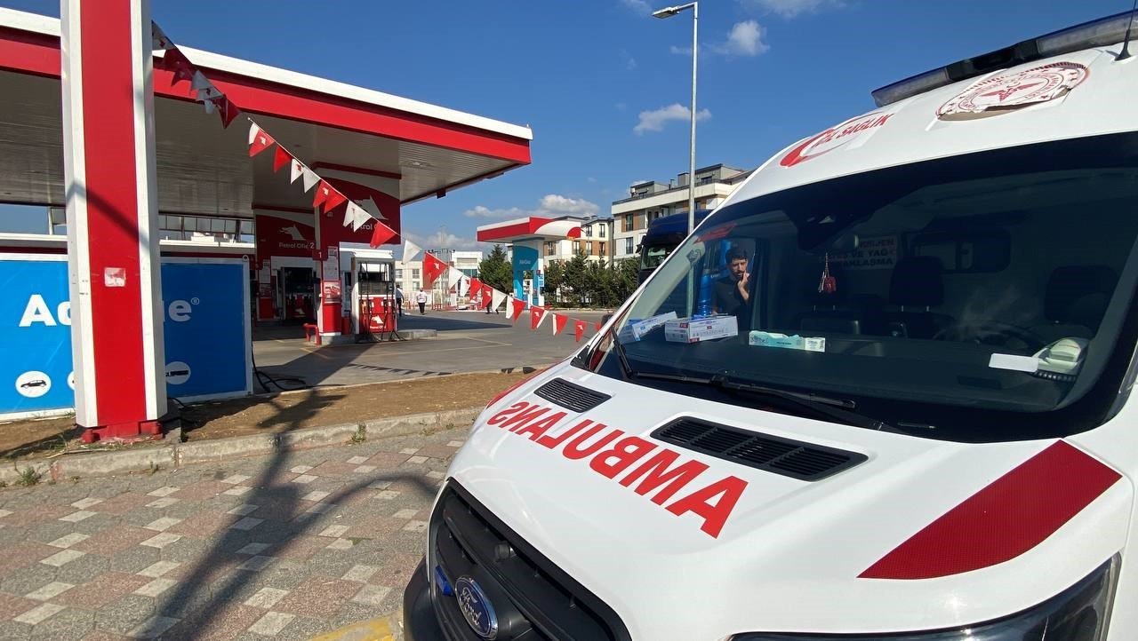 Akaryakıt istasyonunda yangın paniği
