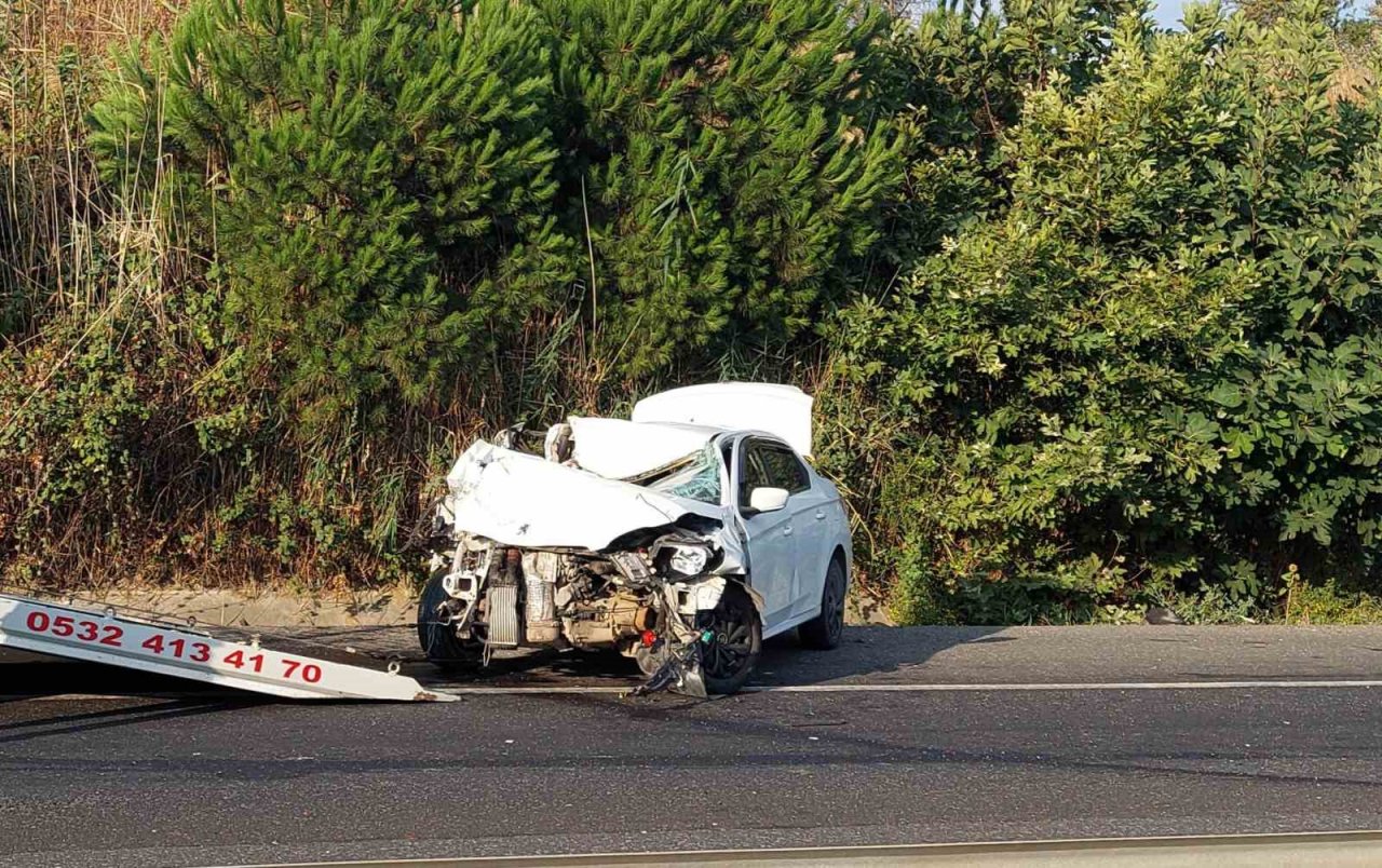 Tekirdağ’da tır ile otomobilin karıştığı kazada 1 kişi yaralandı