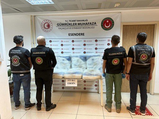 Esendere Gümrük Kapısında 153 kilogram eroin ele geçirildi