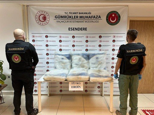 Esendere Gümrük Kapısında 153 kilogram eroin ele geçirildi