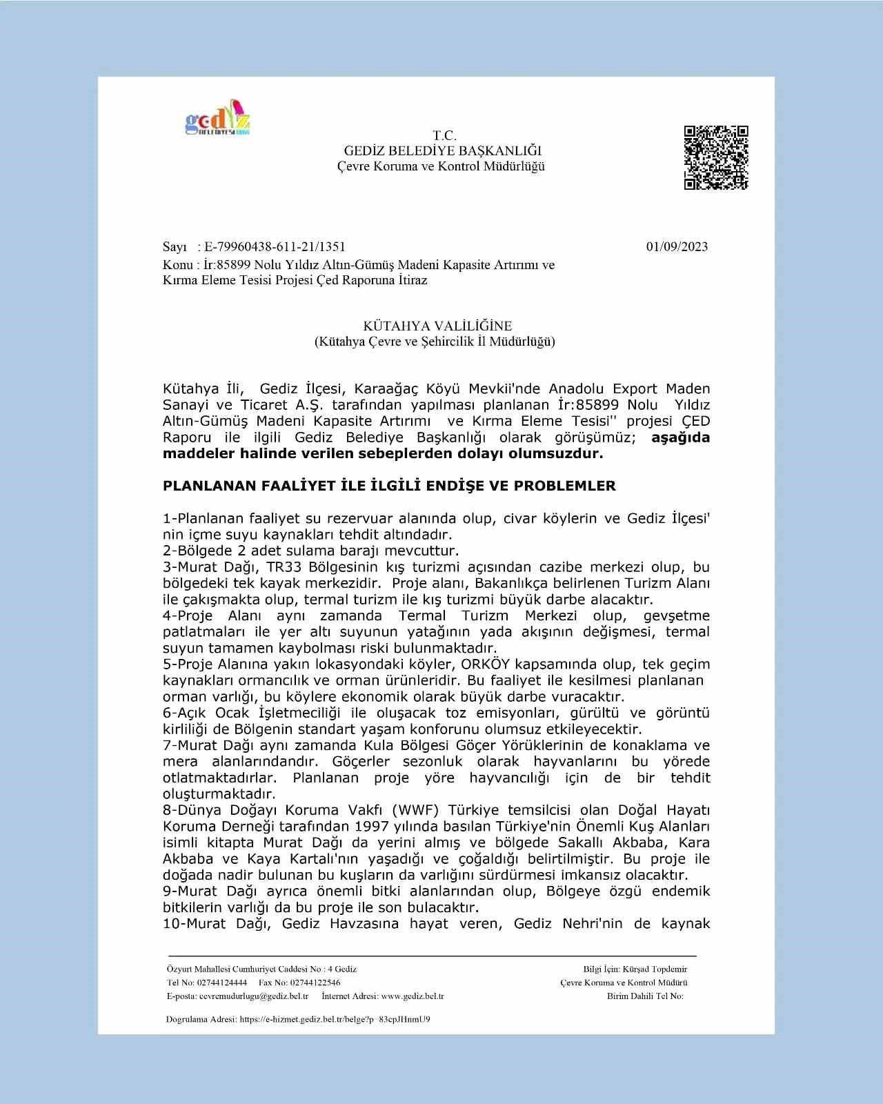 Başkan Akçadurak: "Murat Dağı için mücadelemiz devam edecek”