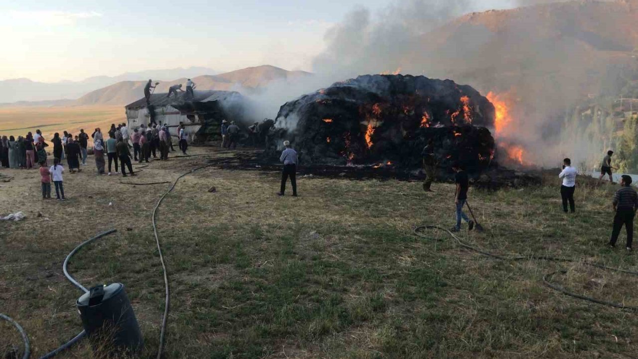 Yüksekova’da çıkan yangında 6 bin bağ ot yandı