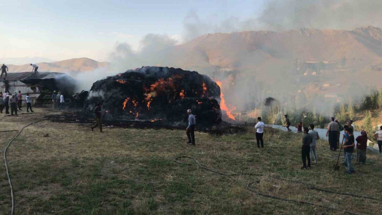 Yüksekova’da çıkan yangında 6 bin bağ ot yandı