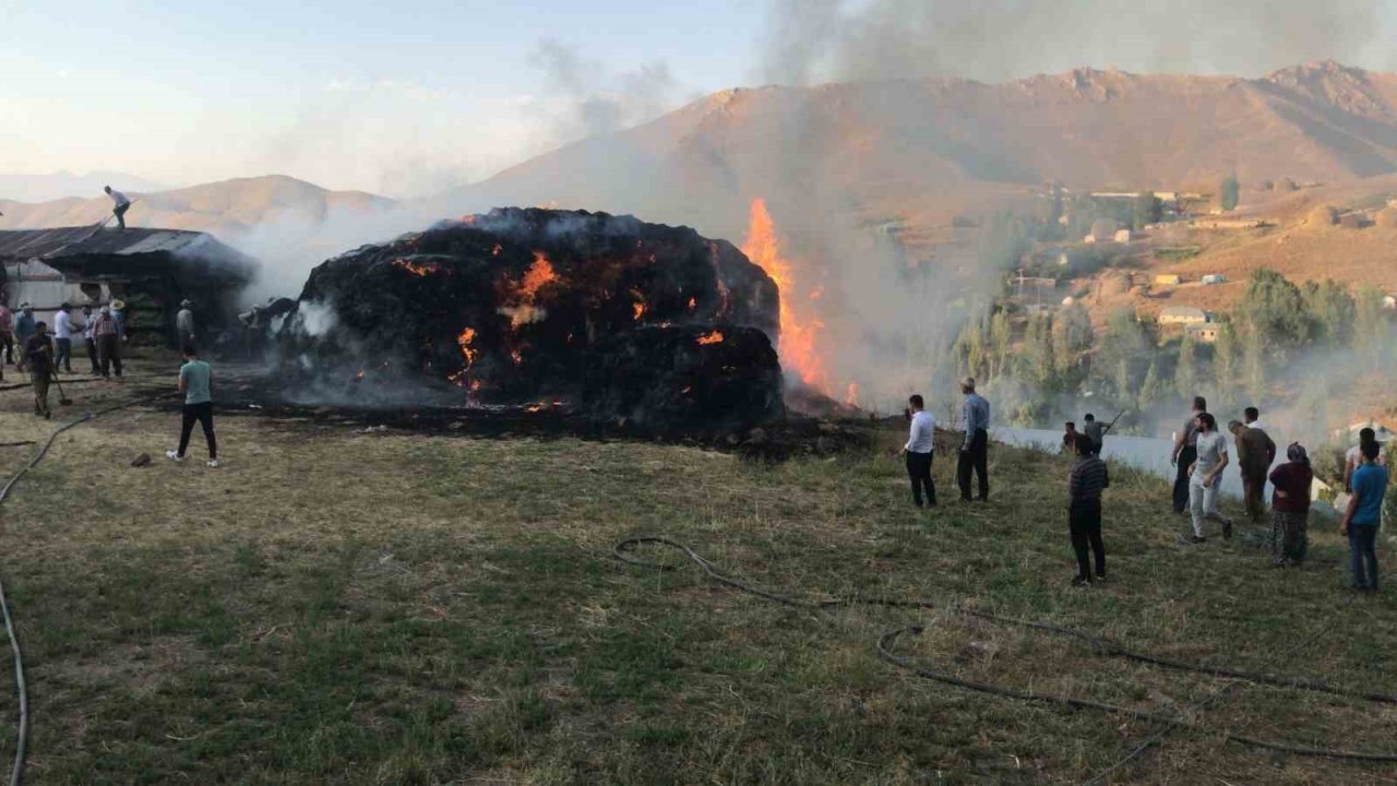 Yüksekova’da çıkan yangında 6 bin bağ ot yandı