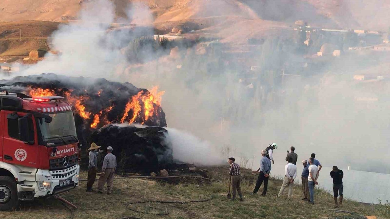 Yüksekova’da çıkan yangında 6 bin bağ ot yandı