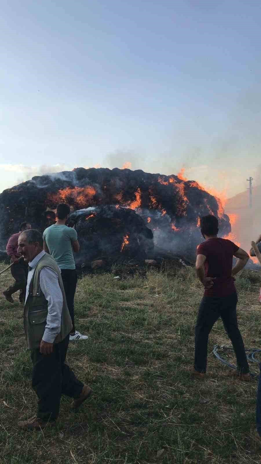Yüksekova’da çıkan yangında 6 bin bağ ot yandı