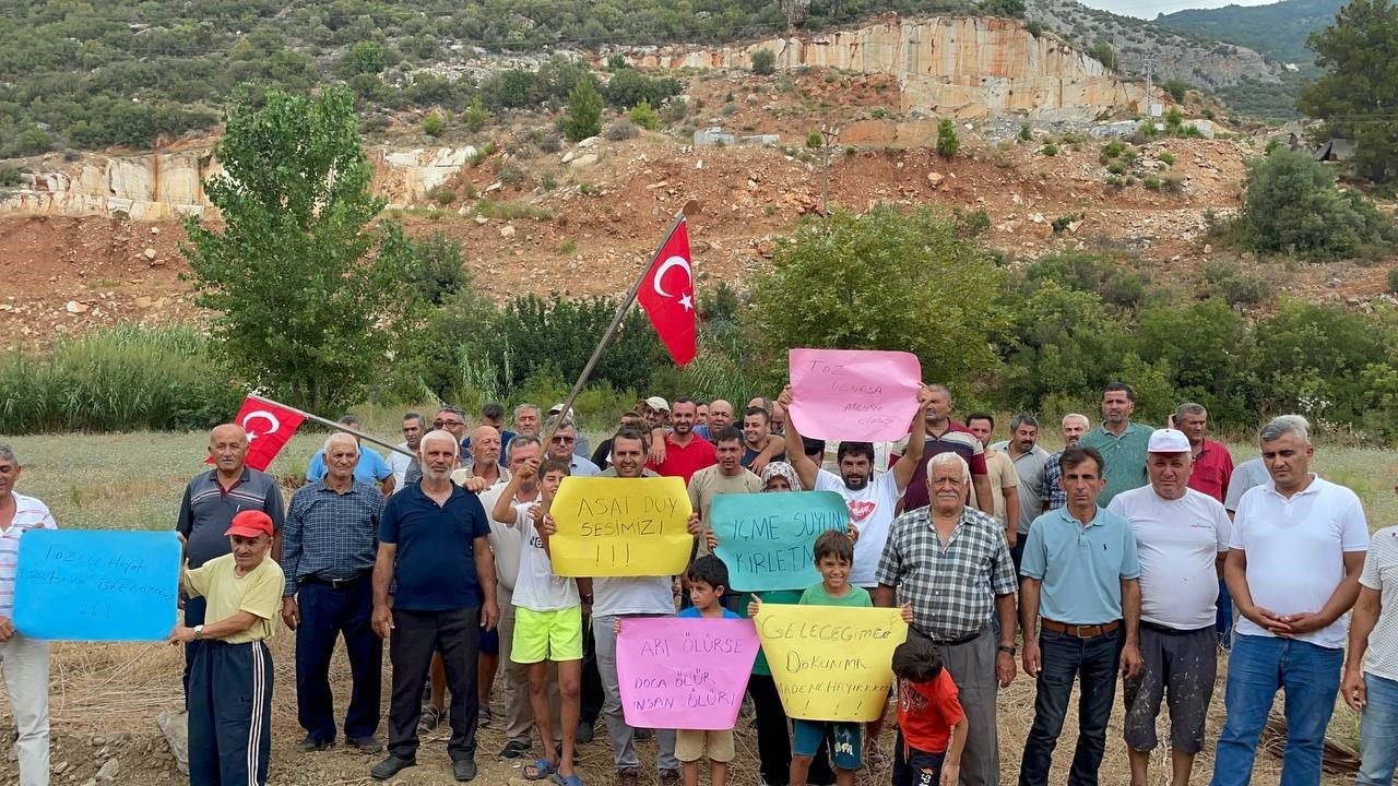 Gazipaşa’da mermer ocağına ’ÇED gerekli değil’ kararı protesto edildi
