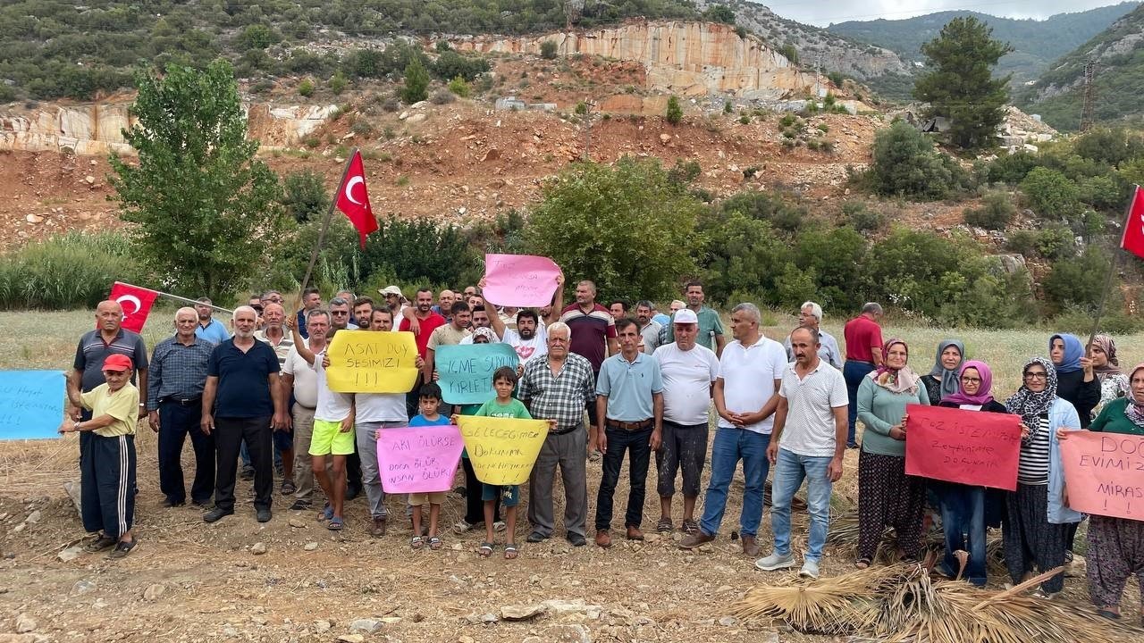 Gazipaşa’da mermer ocağına ’ÇED gerekli değil’ kararı protesto edildi