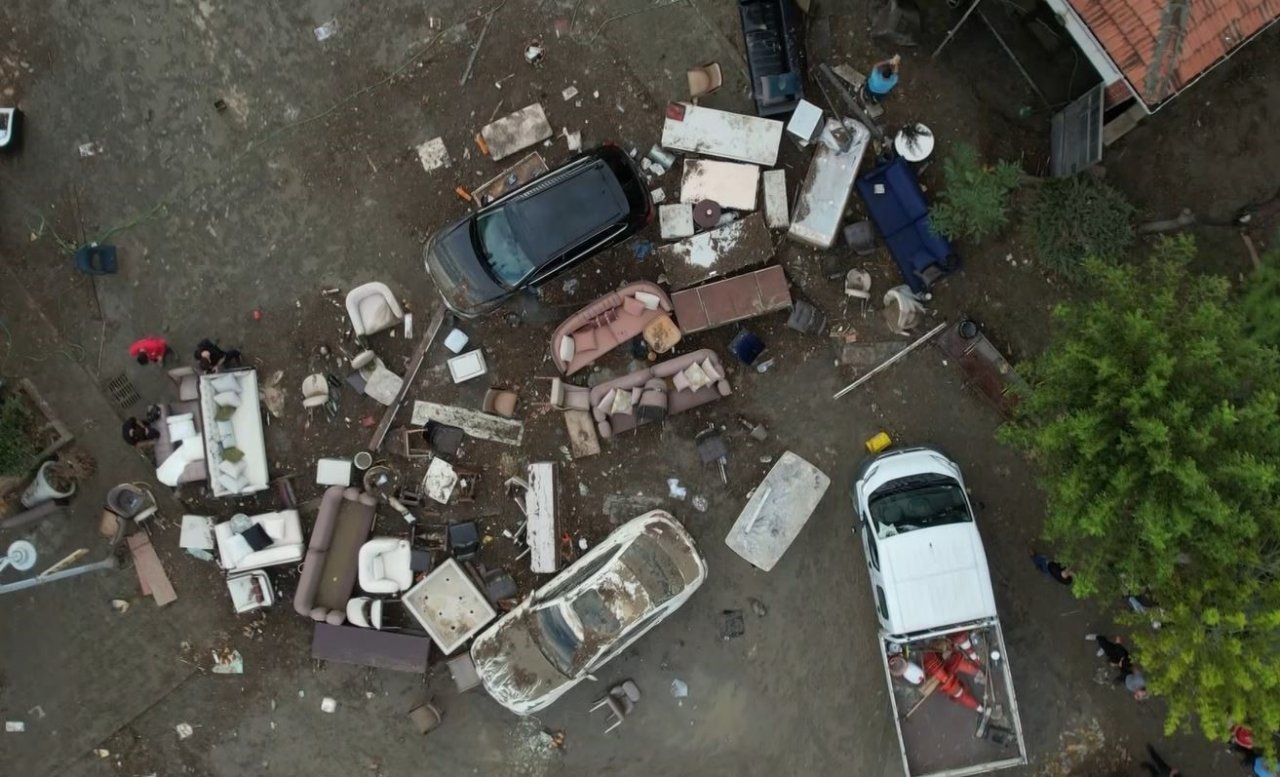 Havadan çekilen görüntülerle Mobilyacılar Sitesi’nin durumu gözler önüne serildi