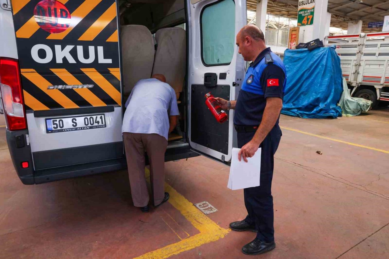 Nevşehir’de okul servisleri denetlendi