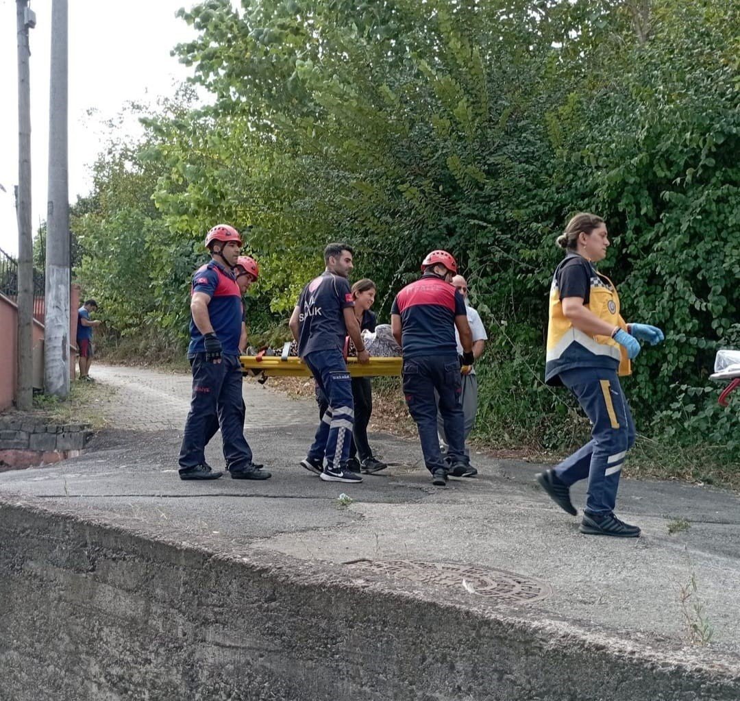 Fındık toplarken ağaçtan düşen kişi ayağını kırdı