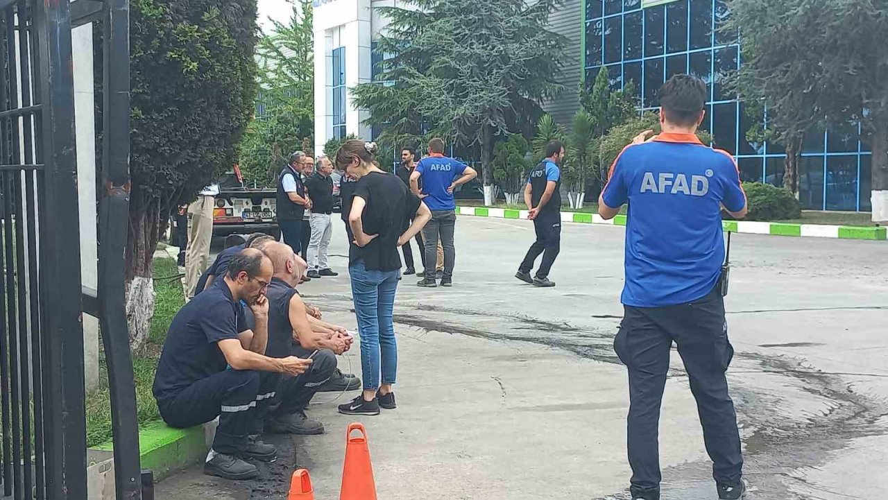 Lastik ayrıştırma makinesi arızalandı: 13 işçi dumandan etkilendi