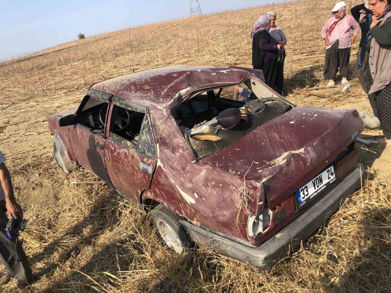Adana’da otomobil takla attı: 3 yaralı