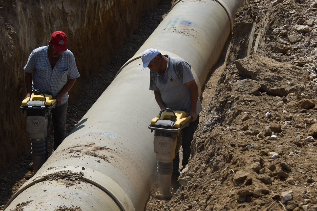 Çine’de sulama boruları yer altına indi