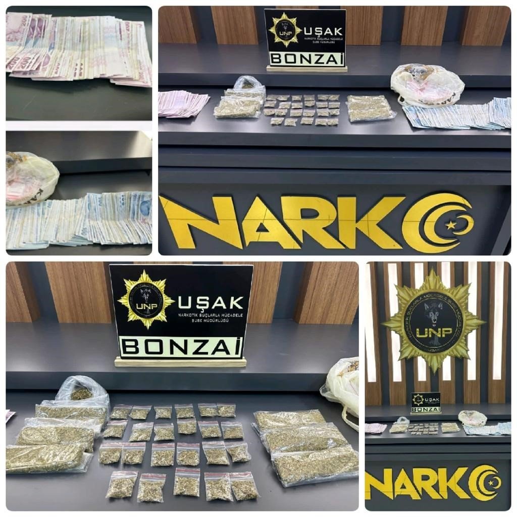Uşak’ta uyuşturucan bir ayda 88 şüpheli yakalandı