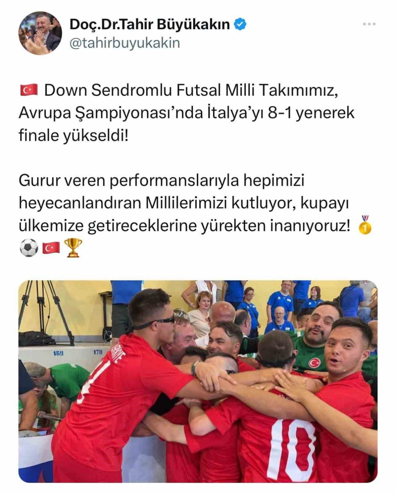 Down Sendromlu Milli Takımı, Avrupa şampiyonu oldu