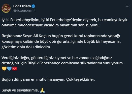 Eda Erdem Dündar: "Bugün dünyanın en mutlu insanıyım"