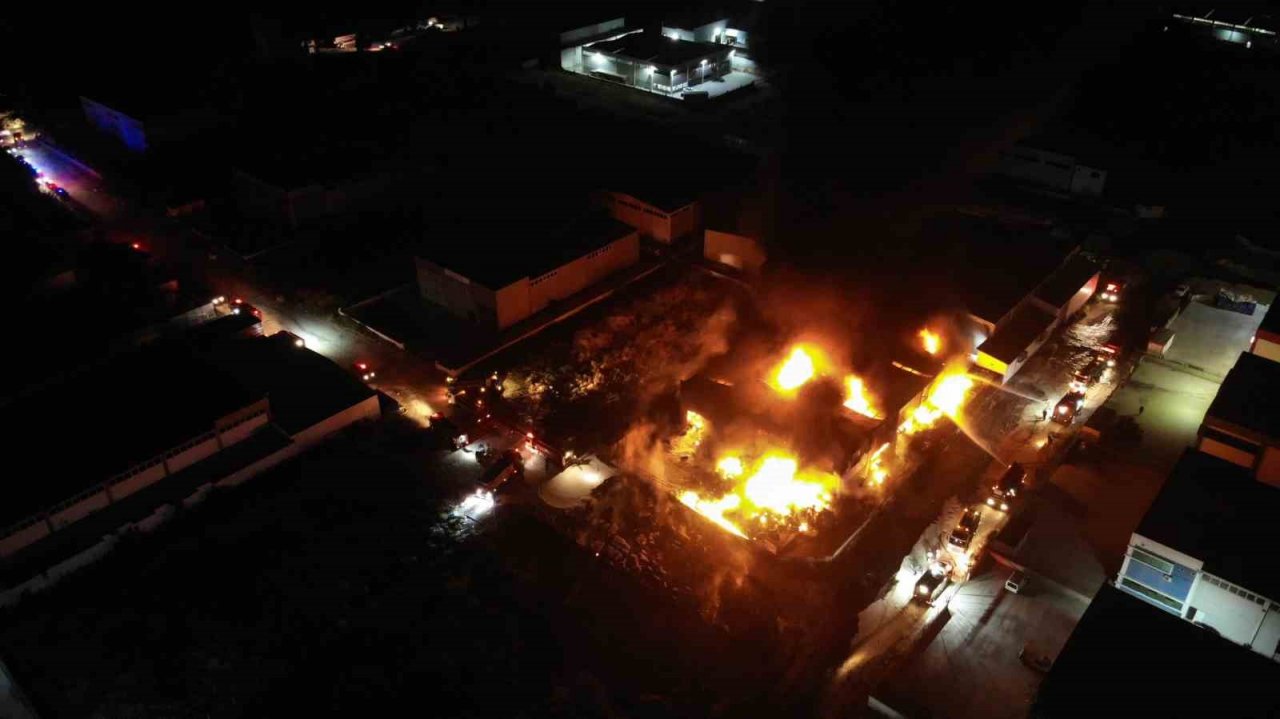 Manisa’da geri dönüşüm depolama alanında yangın